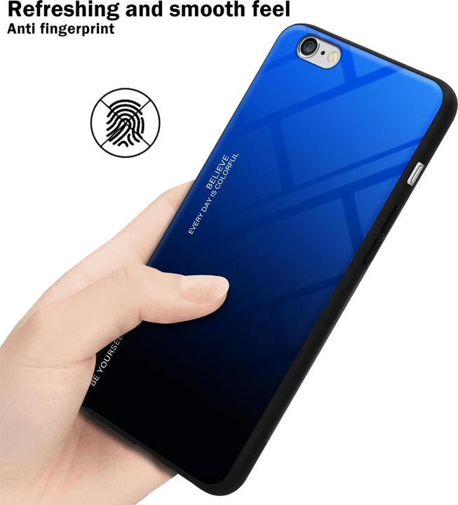 Produktbild Cadorabo TPU 2 Farben Glas Cover (Apple iPhone 6)