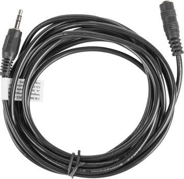 Actual product image Lanberg CA-MJFJ-10CC-0030-BK, 3.5mm, Male, 3.5mm, Female, 3 m, Black (3 m, 3.5mm jack (AUX))