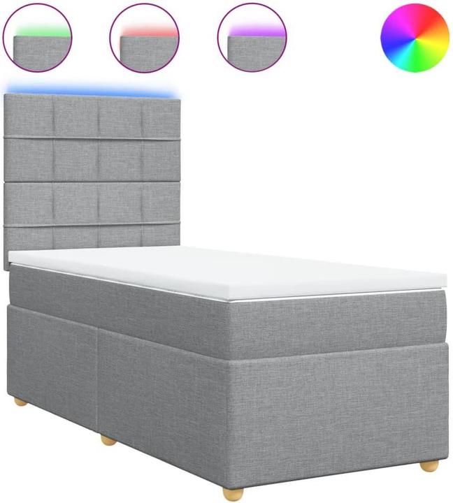 Immagine prodotto VidaXL Bo x letto a molle con materasso 90 x 190 cm in tessuto (90 x 190 cm, 90 x 190 cm)