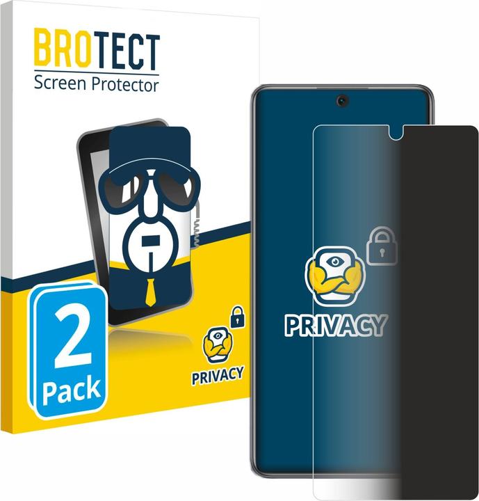 Productafbeelding BROTECT Anti-spionnetje privacyfolie Beschermfolie tegen blauw licht (2 Stuk, Xiaomi 12T)