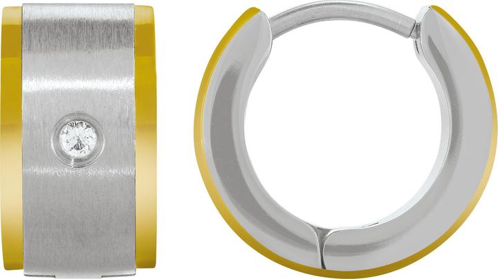 Immagine prodotto Jourdan Boucles d'Oreilles in acier bicolore, zircone (Acciaio)