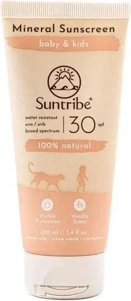 Immagine prodotto Suntribe Mineralische Bio-Sonnencreme Kids 100ml (Crema solare, SPF 30, 100 ml, 1 g)