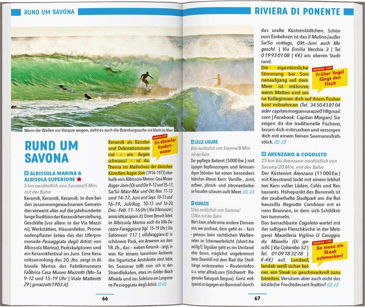 Valeurs nutritives et ingrédients Reiseführer Ligurien, Italienische Riviera, Cinque Terre (Allemand, Sabine Oberpriller, 2024)