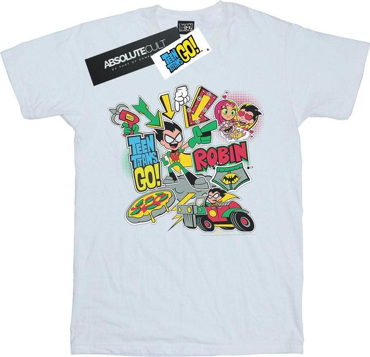 Immagine prodotto Teen Titans Go Robin Montage Maglietta Ragazze (116)