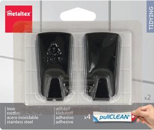 Produktbild Metaltex Klebehaken pullClean sw 2St