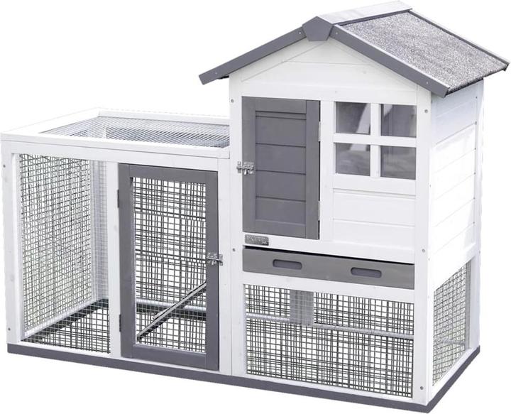 Image du produit Kerbl Clapier pour rongeurs Freetime Luke, maison en bois avec cour extérieure, toit en bitume, bac de