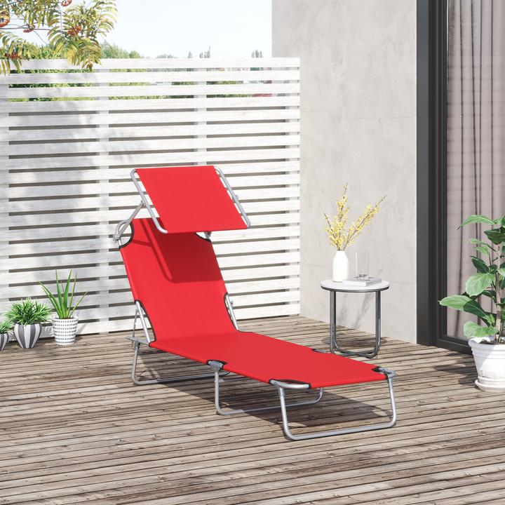 Image du produit Outsunny Bain de soleil avec protection solaire (187 cm)