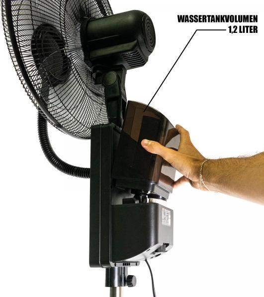 Image du produit IHP MAUK 16" Ventilator mit Sprüh - Nebel - Kühlung 80W 1,2L Überhit