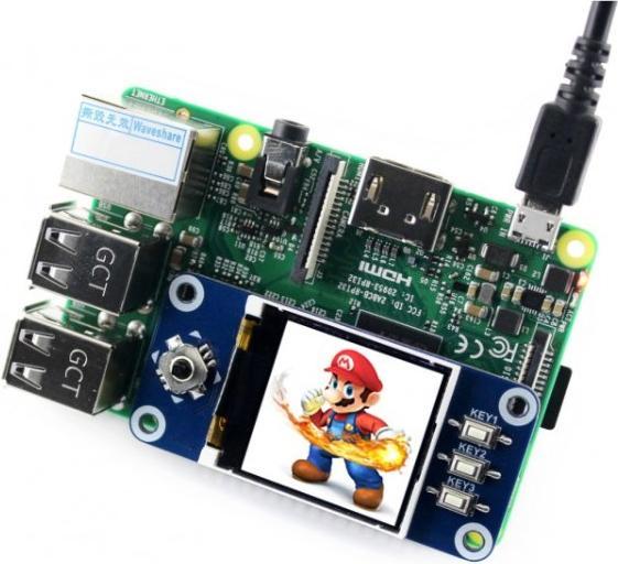 Produktbild WaveShare 128x128 1.44inch LCD-Display HAT für Raspberry Pi