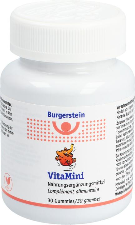 Valori nutrizionali e ingredienti Burgerstein VitaMini (30 Pezzo/i, Gomme, 140 g)