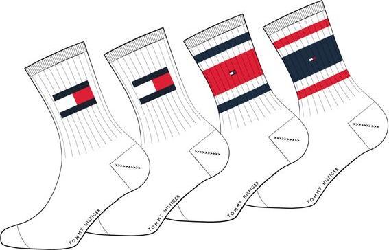 Produktbild Tommy Hilfiger Th Kids Sock 4p Flag & Sport Stripe (4er Pack, 27 - 30)