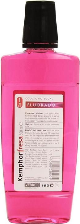 Produktbild Kemphor Mundspülung Erdbeere (500 ml) (500 ml, Mundspülung)