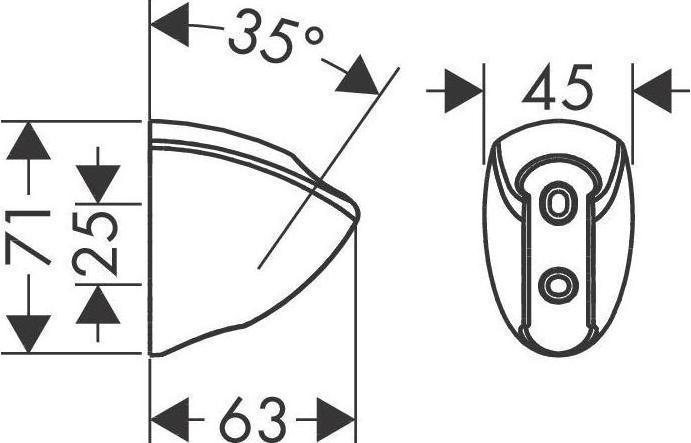 Actual product image hansgrohe HG shower holder PORTER'C for hose with conical nut chrome