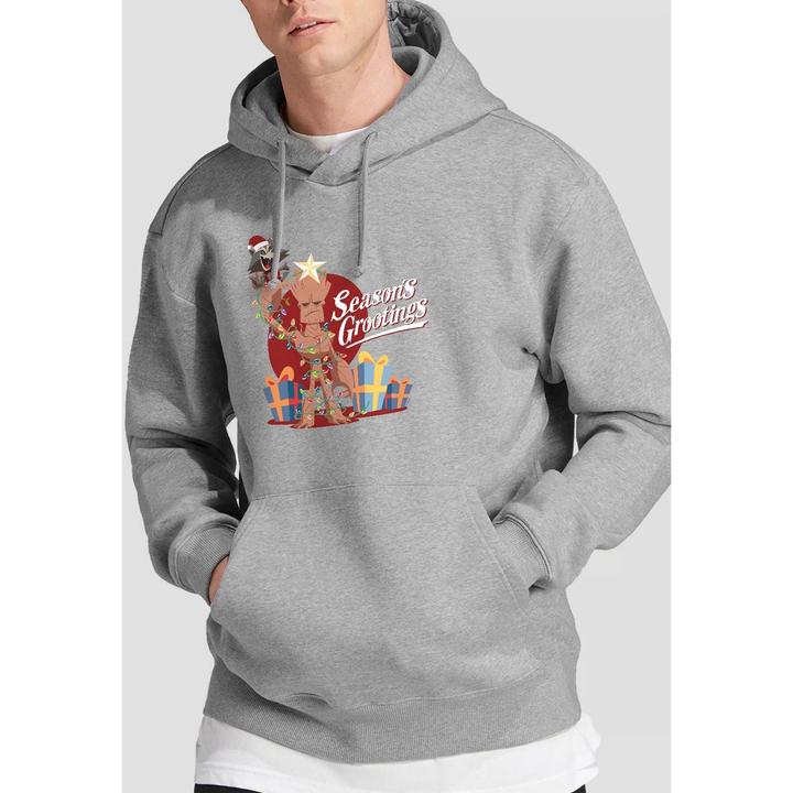 Actual product image Guardians of the Galaxy Mens Seasons Grootings Hoodie (S)