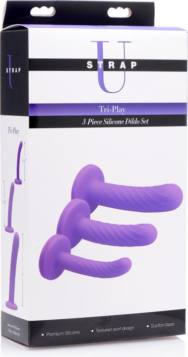 Image du produit XR Brands Ensemble de godemichés en silicone Tri-Play 3 pièces