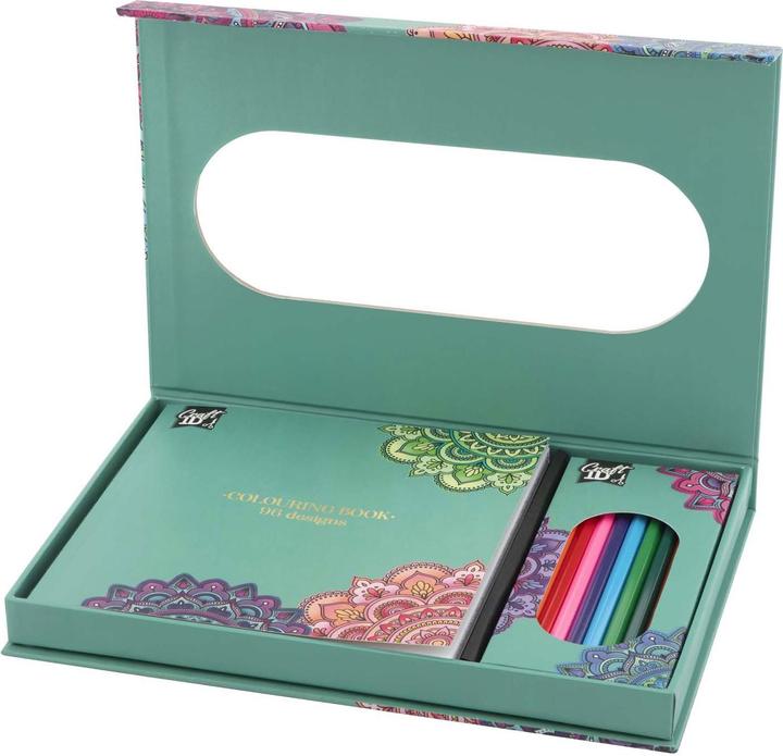 Produktbild Grafix Mandala-Malset mit 10 Buntstiften