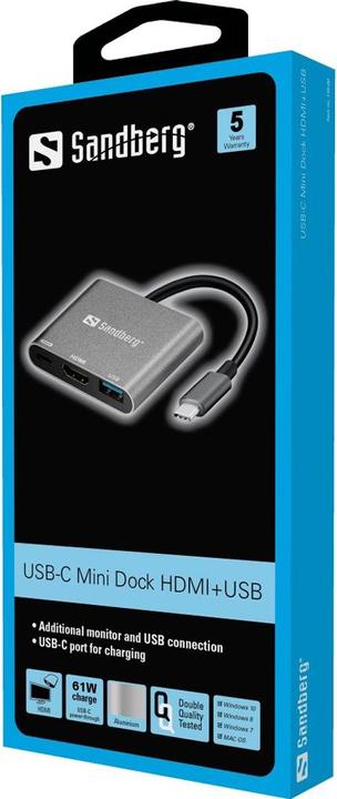 Actual product image Sandberg 136-00 (USB-C, 3 Ports)