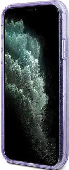 Produktbild Guess GUHMN61HRSGSU iPhone 11 / Xr 6.1" fioletowy/purple hardcase Ring Stand Script Glitter MagSafe (Apple iPhone 11)