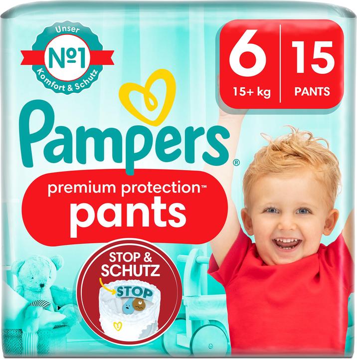 Immagine prodotto Pampers Premium Protection Pants (Dimensione 6, Pacco trasportabile, 15 Pezzo/i)
