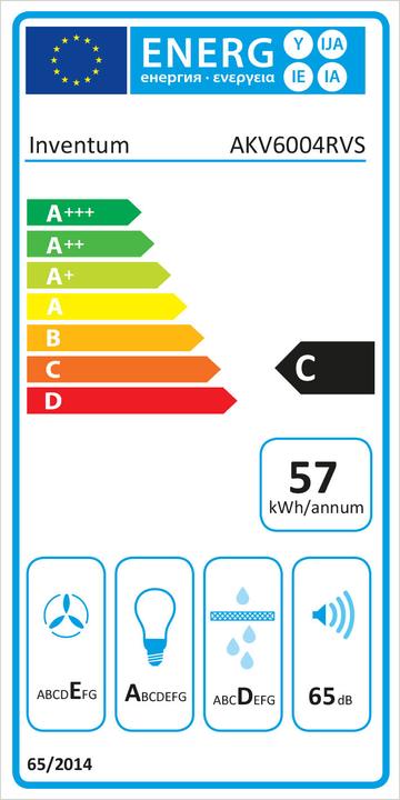 Energy Label Inventum AKV6004RVS (Hut ventilator)
