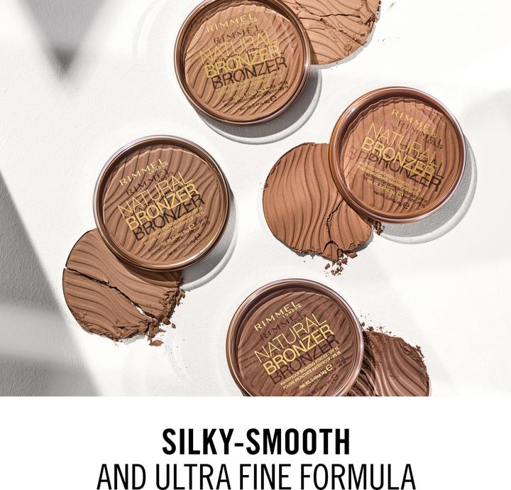 Produktbild Rimmel London Rimmel Natural Bronzer, 14 g, Puder, Gesicht, Sunset, Palette, Bräunung (003 Sunset, Bronzer, 14 g)