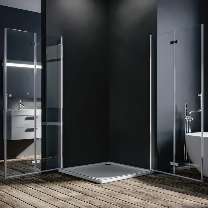 Immagine prodotto SONNI Box doccia angolare 195 cm 100x80x195 cm (195 cm, 100 cm, 195 cm)