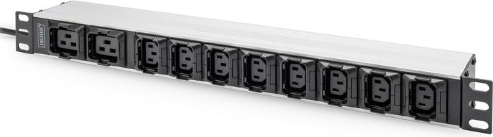 Produktbild Digitus Steckdosenleiste mit Aluminiumprofil, 10-fach, 2 m Zuleitung, IEC C20 Stecker