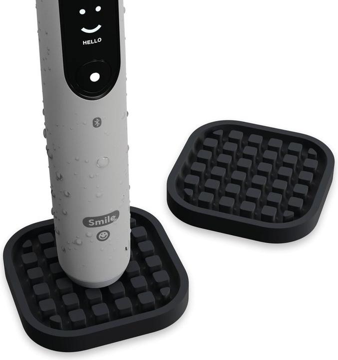 Qikfresh Zahnbürsten Untersetzer Schwarz 2er Set (Zahnbürstenhalter)