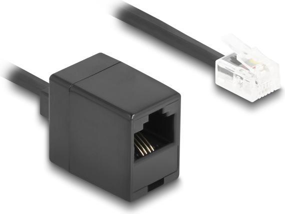 Productafbeelding Delock Telefoonkabel / spiraalkabel RJ11 stekker naar RJ45 aansluiting