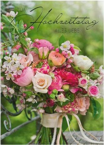 Immagine prodotto ABC Carta del bouquet di anniversario di matrimonio, carta doppia con (1 pz.)