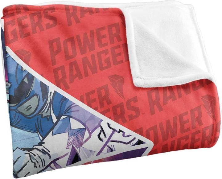 Actual product image Power Rangers Lightning Bolt Blanket (152 x 127 cm)