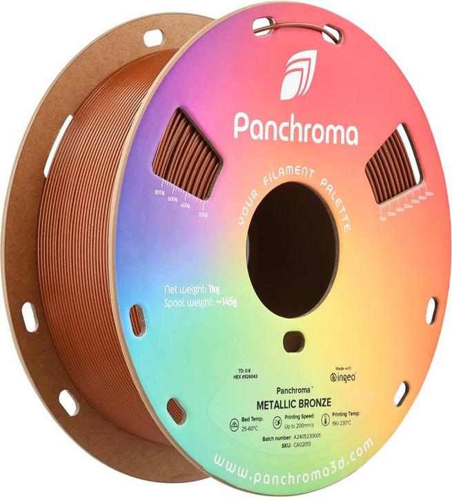 Actual product image Polymaker Panchroma™ PLA Metallic (PLA, 1.75 mm, 1000 g, Bronze)