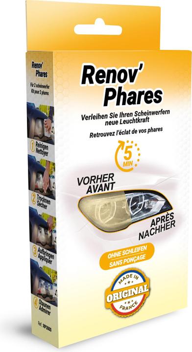 Actual product image RenovPhares Headlight cleaning kit