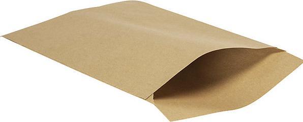 Actual product image kaiserkraft terra flat bag, made from kraft paper, LxW 93 x 63 mm, 50 g/m², pack of 500, 2+ (40 Piece)