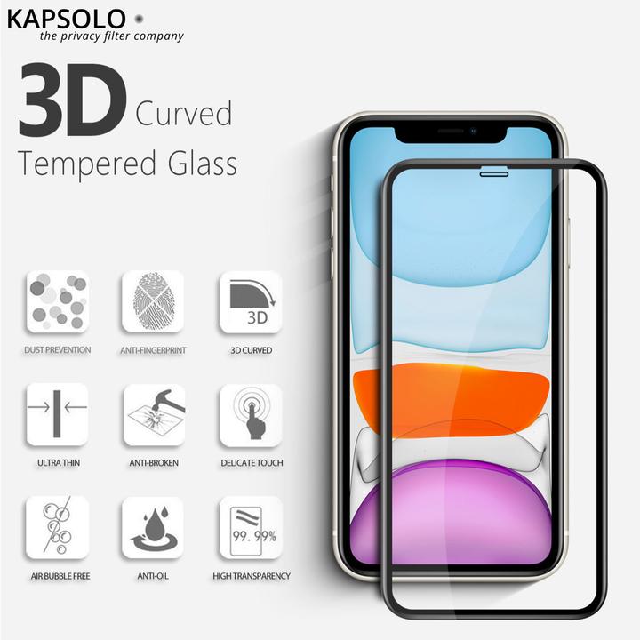 Produktbild Kapsolo Tempered GLASS iPhone 13, 13 Pro, 14 Ultimate curved Screen Protection (1 Stück, Apple iPhone 14)