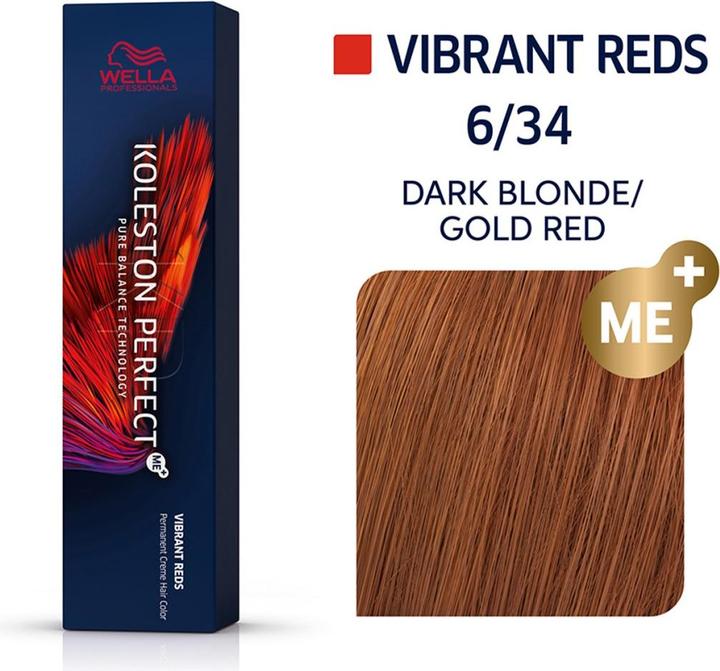 Actual product image Wella Koleston Perfect Me+ (6/34 dark blonde gold-red)