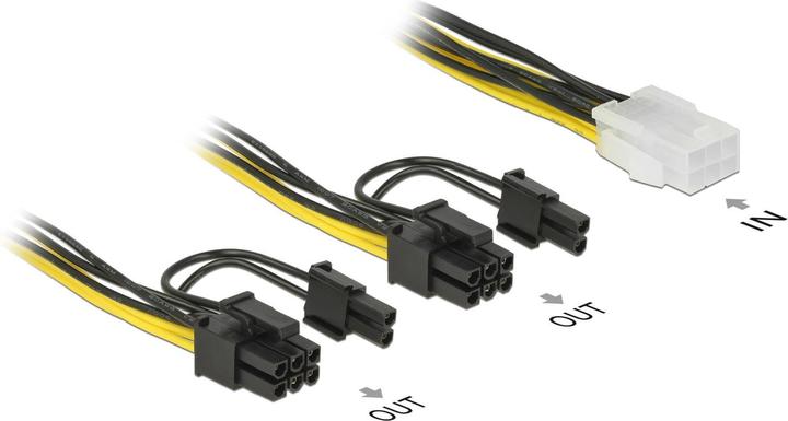 Produktbild Delock 6Pin auf 2x 8Pin oder 2x 6Pin Stromadapter