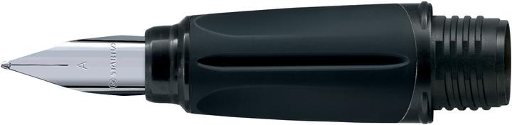 Actual product image STABILO Grip for school fountain pen - EASYbuddy in black/limette - with beginner nib A (Black/lime, 1 x)