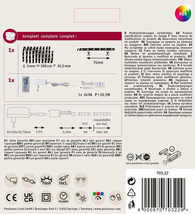 Actual product image Paulmann LED start (RGB, 300 cm, Indoor)