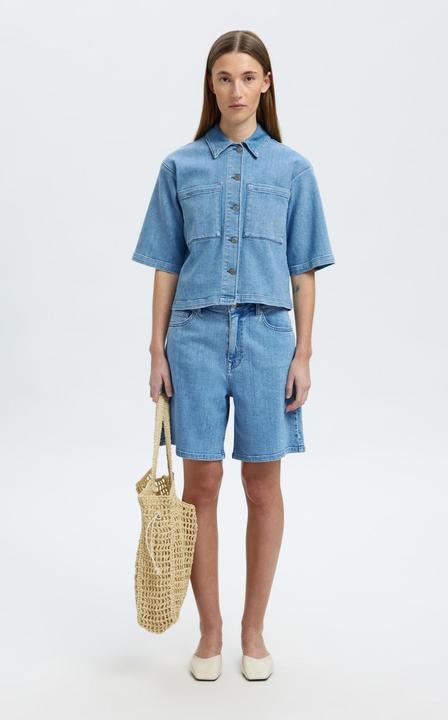 Actual product image Selected Femme Denim Kurzarmhemd (42)