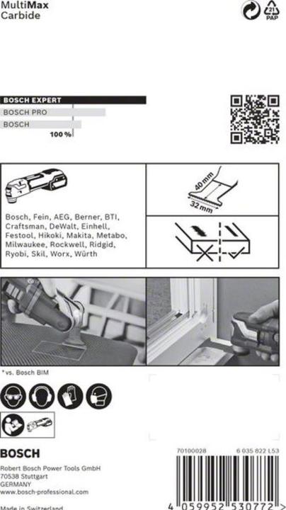 Immagine prodotto Bosch Professional Zubehör EXPERT MultiMax AIZ 32 Lama APIT per utensili multifunzione, 32 mm, 5 pezzi
