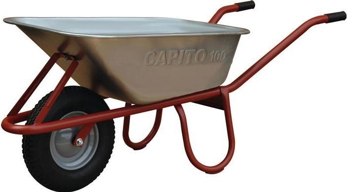 Image du produit Capito Diable ALLCAR 100 l roue gonflable jante acier avec palier lisse plastique