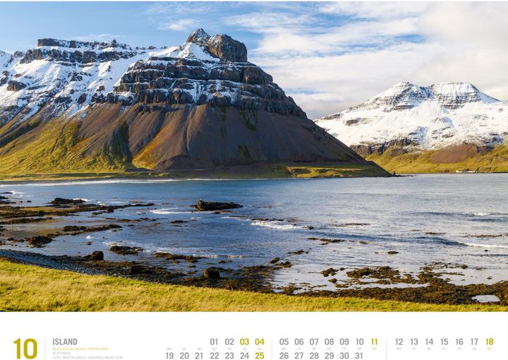 Immagine prodotto Island - Unterwegs zwischen Gletschern und Geysiren Kalender 2026 (54 x 42 cm, Copertina rigida, Tedesco)