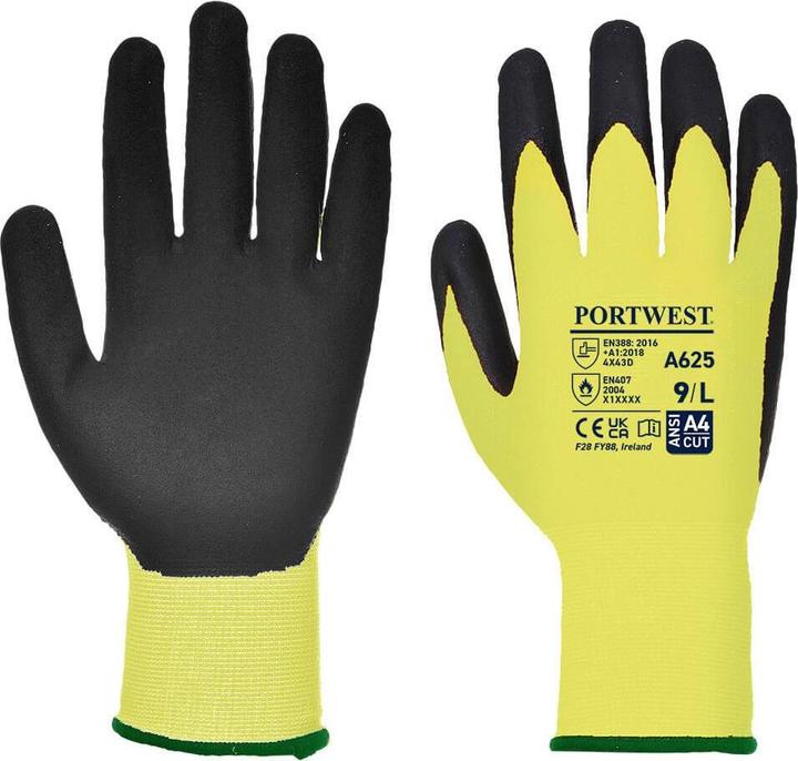 Actual product image Portwest Unisex Adult A625 Vis Tex Cut Resistant Gloves (M)