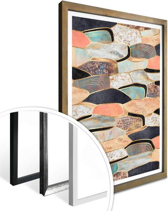 Actual product image Trenddeko Golden stones (100 x 120 cm)