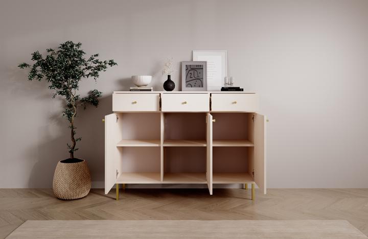 Actual product image ADRK Furniture Tili 3D 3S chest of drawers (124.5 x 41 x 95 cm)