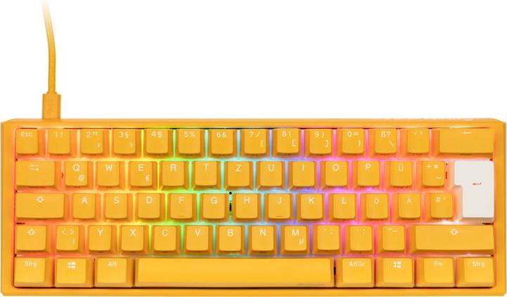 Produktbild Ducky One 3 Yellow mini gaming keyboard, RGB LED - MX-black (DE, Kabelgebunden)