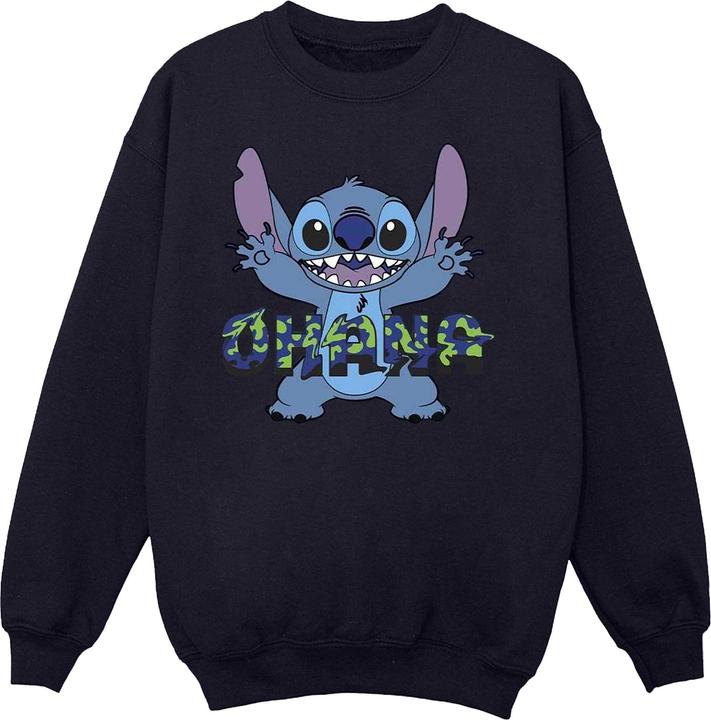 Produktbild Disney Lilo And Stitch Ohana Blue Glitch Sweatshirt (L)
