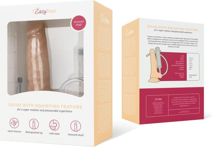 Actual product image Easytoys Squirting Dildo with syringe