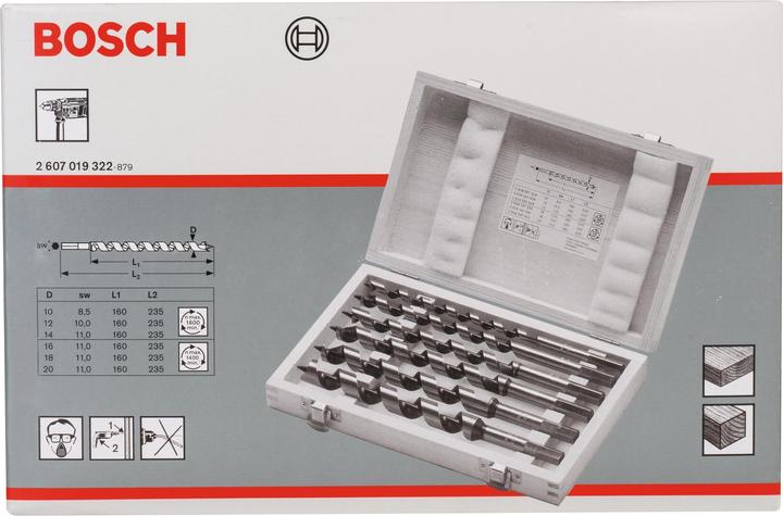 Immagine prodotto Bosch Professional Zubehör Set di punte per trivella per legno PRO Wood, 6 pezzi. (16 mm, 18 mm, 20 mm, 10 mm, 12 mm, 14 mm)